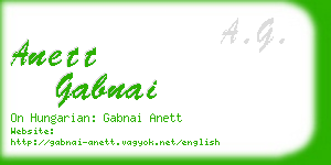 anett gabnai business card